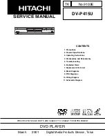 Hitachi DV-P415U Service Manual preview