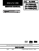 Preview for 1 page of Hitachi DV-P588A Service Manual