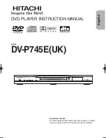 Hitachi DV-P745E Instruction Manual preview