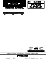 Preview for 1 page of Hitachi DV-P745U Service Manual