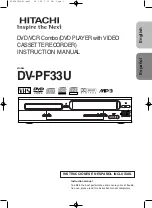 Preview for 1 page of Hitachi DV-PF33U Instruction Manual