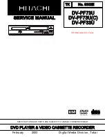 Предварительный просмотр 1 страницы Hitachi DV-PF33U Service Manual