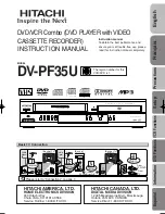 Preview for 1 page of Hitachi DV-PF35U Instruction Manual