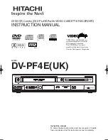 Preview for 1 page of Hitachi DV-PF4E Instruction Manual