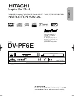 Preview for 1 page of Hitachi DV-PF6E Instruction Manual