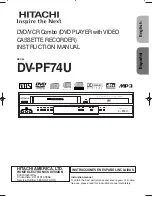 Preview for 1 page of Hitachi DV PF74U Instruction Manual