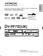 Hitachi DV-PF7E Instruction Manual preview