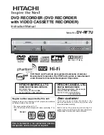 Hitachi DV-RF7U Instruction Manual preview