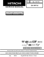 Preview for 1 page of Hitachi DV-RF7U Service Manual