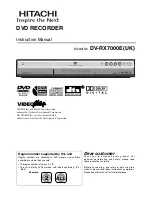 Hitachi DV-RX7000E Instruction Manual предпросмотр