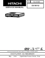 Preview for 1 page of Hitachi DV-W1U Service Manual