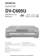 Hitachi DVC-605U Instruction Manual preview