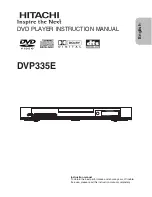 Hitachi DVP335E Instruction Manual предпросмотр