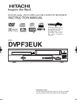 Preview for 1 page of Hitachi DVPF3EUK Instruction Manual