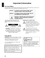 Предварительный просмотр 2 страницы Hitachi DZ-B35A Instruction Manual