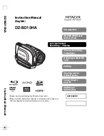 Предварительный просмотр 1 страницы Hitachi DZ-BD10HA Instruction Manual