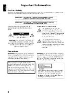 Preview for 2 page of Hitachi DZ-HS300E Instruction Manual