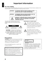 Preview for 2 page of Hitachi DZ-HS303A Instruction Manual