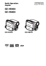 Hitachi DZ-HS803 Quick Operation preview