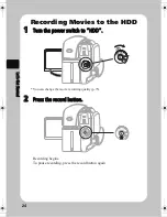 Предварительный просмотр 24 страницы Hitachi DZ-HS803A - Camcorder Instruction Manual