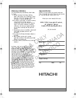 Предварительный просмотр 185 страницы Hitachi DZ-HS803A - Camcorder Instruction Manual