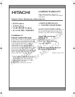 Предварительный просмотр 186 страницы Hitachi DZ-HS803A - Camcorder Instruction Manual