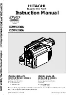 Hitachi DZ-MV200A - Camcorder Instruction Manual preview