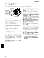 Предварительный просмотр 50 страницы Hitachi DZ-MV350A - Camcorder Instruction Manual