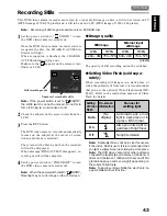 Preview for 43 page of Hitachi DZMV270E Instruction Manual