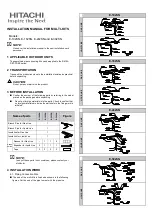 Preview for 1 page of Hitachi E-102SN Installation Manual