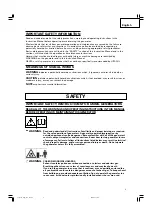Preview for 3 page of Hitachi E100 Safety Instructions And Instruction Manual