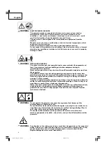 Preview for 4 page of Hitachi E100 Safety Instructions And Instruction Manual