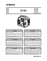 Preview for 1 page of Hitachi E10U Safety Instructions And Instruction Manual