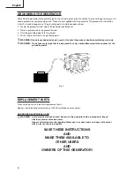 Предварительный просмотр 6 страницы Hitachi E24 Safety Instructions And Instruction Manual
