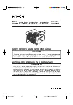 Preview for 1 page of Hitachi E24SB Safety Instructions And Instruction Manual