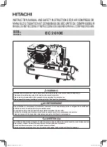 Preview for 1 page of Hitachi EC 2610E Instruction Manual And Safety Instructions