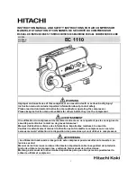 Preview for 1 page of Hitachi EC1110 Instruction Manual And Safety Instructions