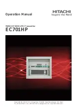 Hitachi EC701HP Operation Manual preview