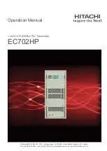 Hitachi EC702HP Operation Manual preview