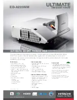 Hitachi ED-A220NM Technical Specifications preview