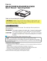 Hitachi ED-S3350 and User'S Manual And Operating Manual preview