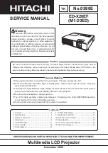 Hitachi ED-X20EF Service Manual preview