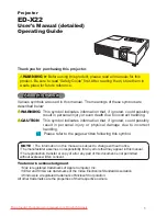 Preview for 1 page of Hitachi ED-X22 User Manual