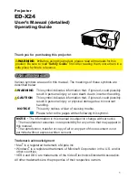 Hitachi ED-X24 and User'S Manual And Operating Manual preview