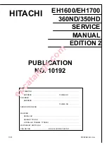 Hitachi EH1600 Service Manual preview