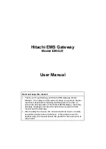 Preview for 1 page of Hitachi EM-G21 User Manual