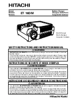 Hitachi ET 18DM Safety And Instruction Manual preview