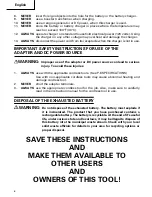 Preview for 6 page of Hitachi ET 18DM Safety And Instruction Manual