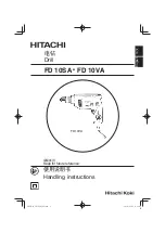 Предварительный просмотр 1 страницы Hitachi FD 10SA Handling Instructions Manual