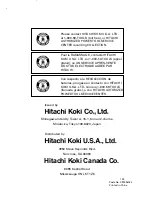 Предварительный просмотр 60 страницы Hitachi FDS 12DVA Safety And Instruction Manual